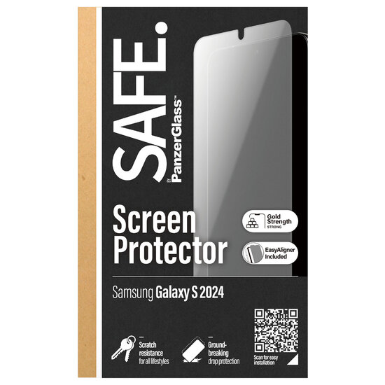 SAFE by PanzerGlass - Ultra-Wide Fit Screenprotector Refresh incl. applicator voor Samsung Galaxy S24 - Transparent