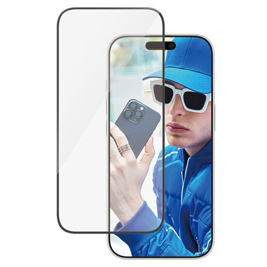 PanzerGlass - Ultra-Wide Fit Anti-Bacterial Screenprotector voor Apple iPhone 16 Pro - Transparent
