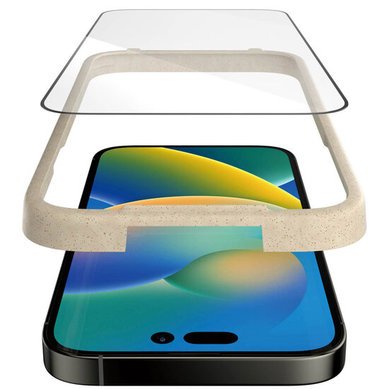 PanzerGlass - Ultra-Wide Fit Anti-Bacterial Screenprotector incl. applicator voor Apple iPhone 14 Pro - Transparent