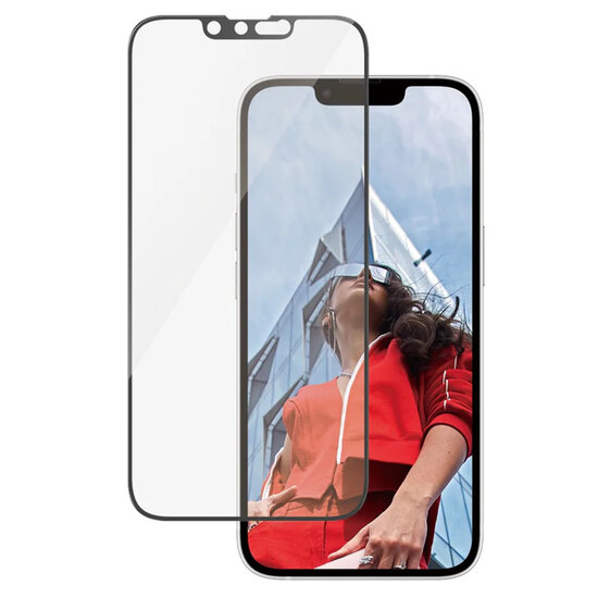PanzerGlass - Ultra-Wide Fit Anti-Bacterial Screenprotector incl. applicator voor Apple iPhone 13 / 13 Pro / 14 / 16e - Transparent