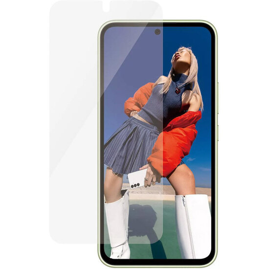 PanzerGlass - Refresh Ultra-Wide Fit Anti-Bacterial Screenprotector voor Samsung Galaxy A55 - Transparent