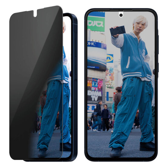 PanzerGlass - Privacy Ultra-Wide Fit Anti-Bacterial Screenprotector incl. applicator voor Samsung Galaxy A56 - Transparent