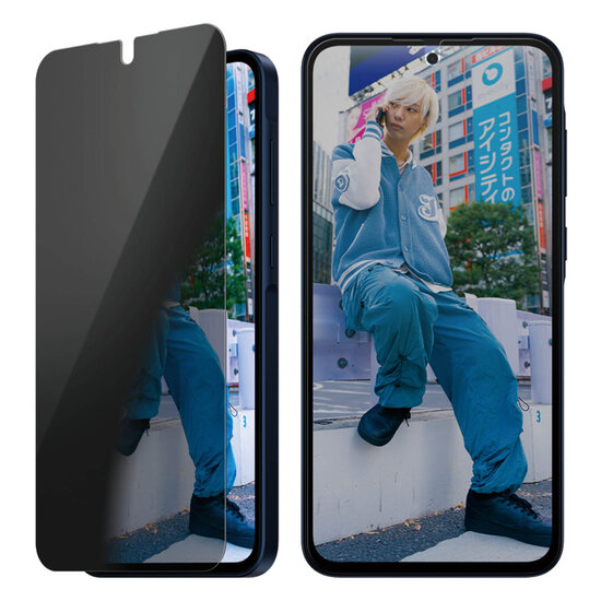 PanzerGlass - Privacy Ultra-Wide Fit Anti-Bacterial Screenprotector incl. applicator voor Samsung Galaxy A36 - Transparent