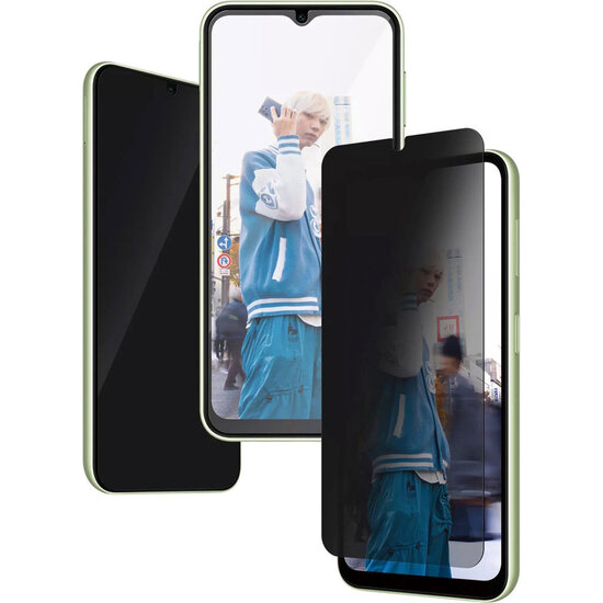 PanzerGlass - Privacy Ultra-Wide Fit Anti-Bacterial Screenprotector incl. applicator voor Samsung Galaxy A25 (5G) - Transparent