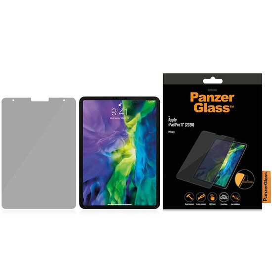 PanzerGlass - Privacy Screenprotector voor Apple iPad Pro 11 (2018 - 2022) / Air 5 (2022) / Air 4 (2020) - Transparent
