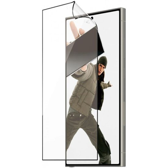 PanzerGlass - Matrix Recycled Ultra-Wide Fit Anti-Bacterial Screenprotector incl. applicator voor Samsung Galaxy S24 Ultra - Transparent