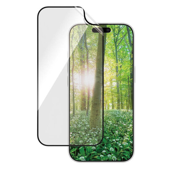 PanzerGlass - Matrix Recycled Ultra-Wide Fit Anti-Bacterial Screenprotector incl. applicator voor Apple iPhone 16 Pro - Transparent