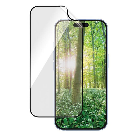 PanzerGlass - Matrix Recycled Ultra-Wide Fit Anti-Bacterial Screenprotector incl. applicator voor Apple iPhone 16 - Transparent