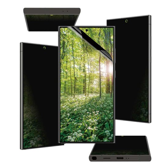 PanzerGlass - Matrix Recycled 4-way Privacy Screenprotector voor Samsung Galaxy S25 Ultra - Transparent