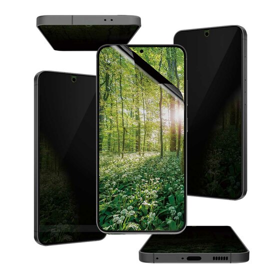 PanzerGlass - Matrix Recycled 4-way Privacy Screenprotector voor Samsung Galaxy S25 - Transparent