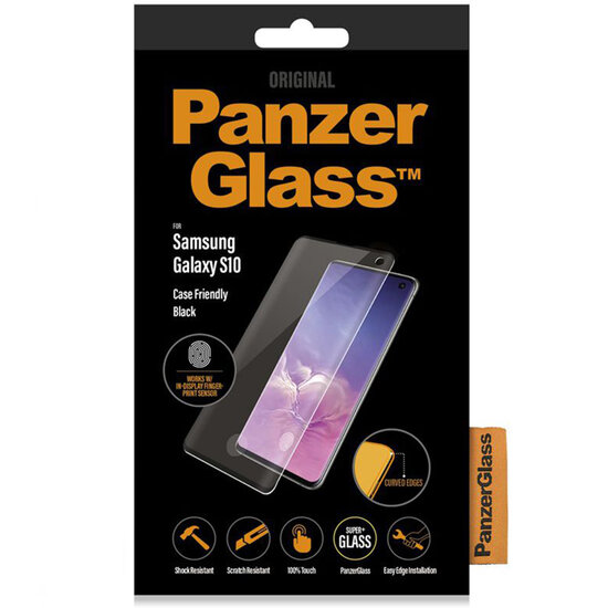 PanzerGlass - Case Friendly Biometric Screenprotector voor Samsung Galaxy S10 - Transparent