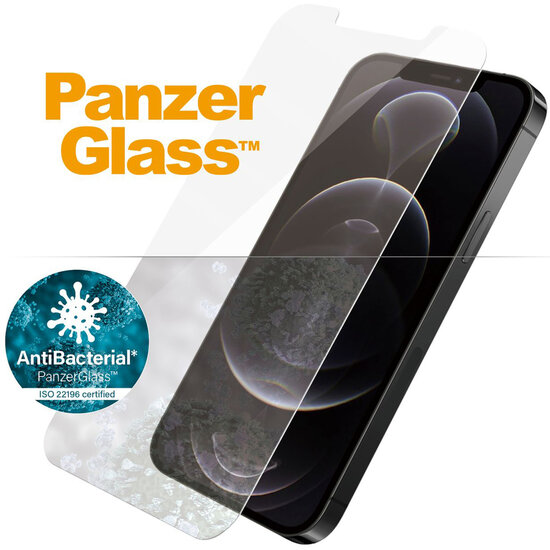 PanzerGlass - Anti-Bacterial Screenprotector voor Apple iPhone 12 (Pro) - Transparent