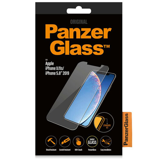 PanzerGlass - Anti-Bacterial Screenprotector voor Apple iPhone 11 Pro / X / Xs - Transparent