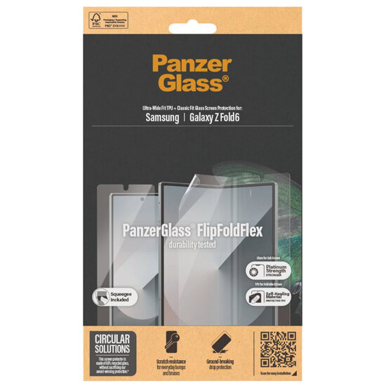 PanzerGlass - Anti-Bacterial Case Friendly Screenprotector voor Samsung Galaxy Z Fold 6 - Transparent
