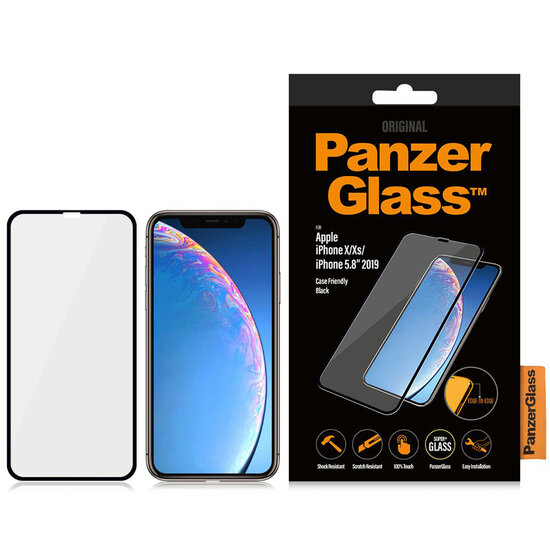 PanzerGlass - Anti-Bacterial Case Friendly Screenprotector voor Apple iPhone 11 Pro / Xs / X - Transparent