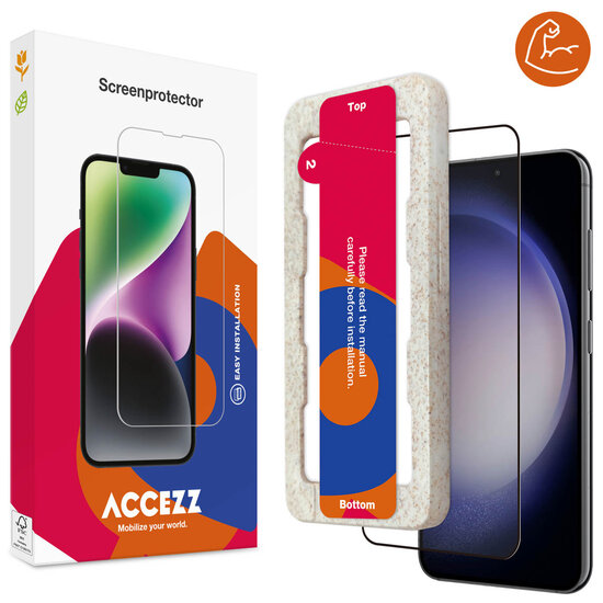 Accezz - Triple Strong Full Cover Glas Screenprotector met applicator voor Samsung Galaxy S22 / S23 - Transparent