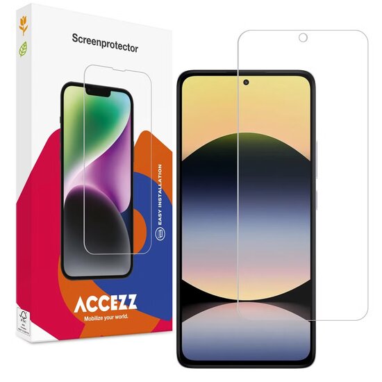 Accezz - Tempered Glass Screenprotector voor Xiaomi Redmi Note 14 5G / 4G - Transparent