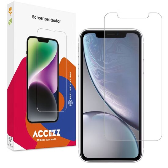 Accezz - Tempered Glass Screenprotector voor Apple iPhone 12 (Pro) / 11 / Xr - Transparent