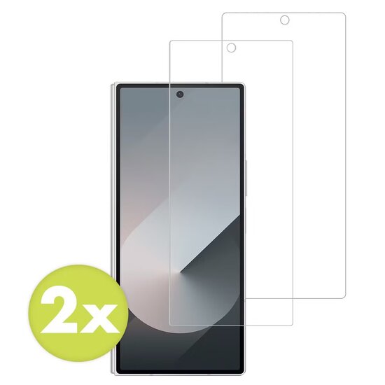 Accezz - Tempered Glass Screenprotector 2-pack voor Samsung Galaxy Z Fold 7 - Transparent