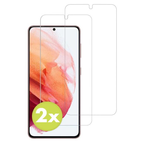 Accezz - Tempered Glass Screenprotector 2-pack voor Samsung Galaxy S21 - Transparent