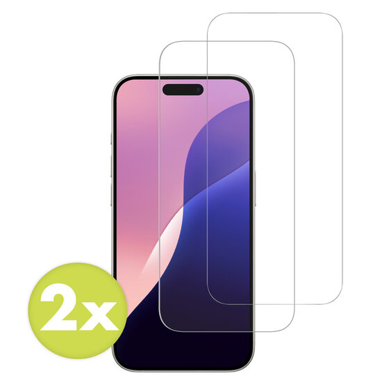 Accezz - Tempered Glass Screenprotector 2-pack voor Apple iPhone 16 Pro Max / 17 Pro Max - Transparent
