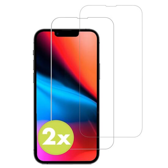 Accezz - Tempered Glass Screenprotector 2-pack voor Apple iPhone 13 Pro Max / 14 Plus - Transparent