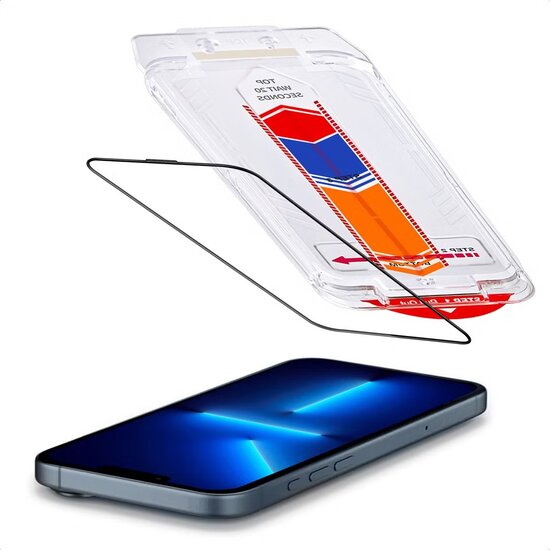Accezz - Tempered Glass Screenprotector + Applicator voor Apple iPhone 13 Pro Max / 14 Plus - Transparent