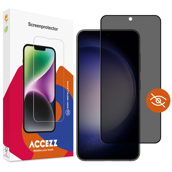 Accezz - Tempered Glass Privacy Screenprotector voor Samsung Galaxy S22 / S23 - Transparent
