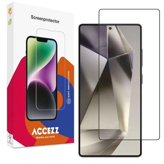 Accezz - Tempered Glass Full Cover Screenprotector voor Samsung Galaxy S25 Ultra - Transparent