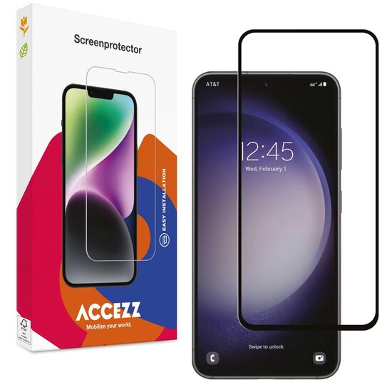 Accezz - Tempered Glass Full Cover Screenprotector voor Samsung Galaxy A54 (5G) / S23 FE - Transparent