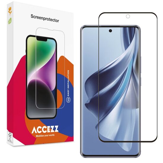 Accezz - Tempered Glass Full Cover Screenprotector voor OPPO Reno 10 / 10 Pro - Transparent