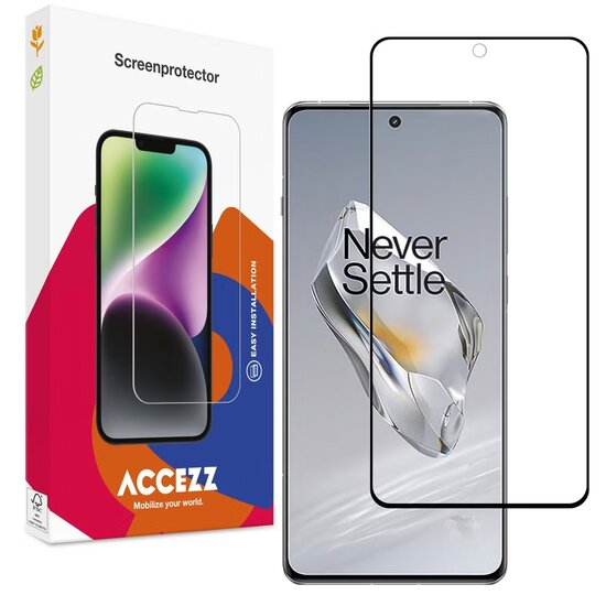 Accezz - Tempered Glass Full Cover Screenprotector voor OnePlus 12 - Transparent