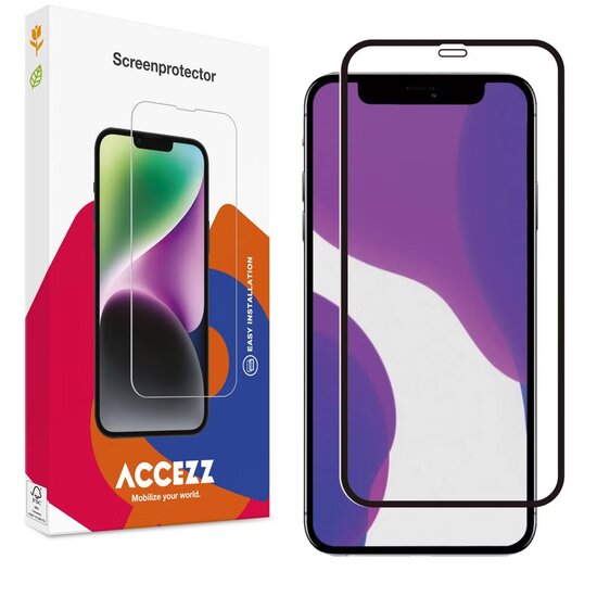 Accezz - Tempered Glass Full Cover Screenprotector voor Apple iPhone 12 (Pro) - Transparent