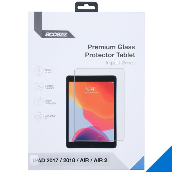 Accezz - Premium glass Screenprotector voor Apple iPad 6 (2018) 9.7 inch / iPad 5 (2017) 9.7 inch / Air 2 (2014)/Air 1 (2013) - Transparent