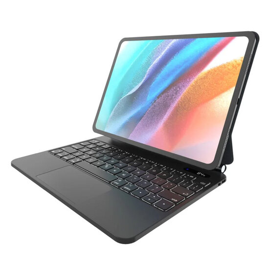 Fixed - Typee QWERTY keyboard case voor iPad Pro 11 (2018-2022) / Air 4 (2020) / Air 5 (2022) / Air 11 inch (2025) M3 / (2024) M3 - Black