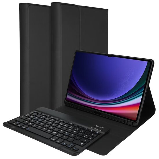 Accezz - QWERTZ Bluetooth Keyboard Bookcase voor Samsung Galaxy Tab S9 11.0 inch - Black