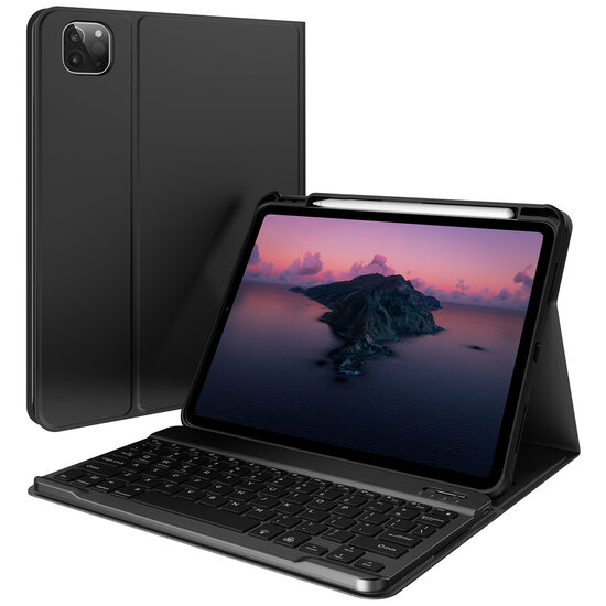 Accezz - QWERTY Keyboard Bookcase voor Apple iPad Air (2025 / 2024 / 2022 / 2020) / Pro 11 (2022 - 2018) - Black