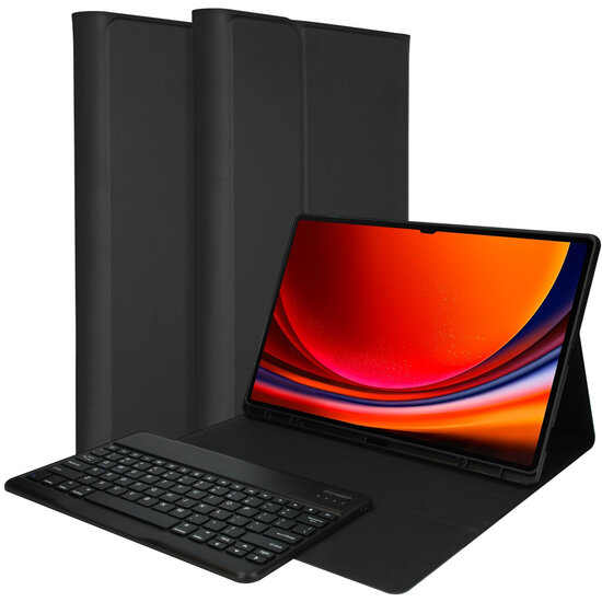 Accezz - QWERTY Bluetooth Keyboard Bookcase voor Samsung Galaxy Tab S9 Ultra 14.6 inch - Black