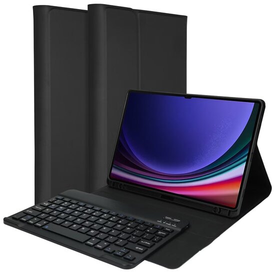 Accezz - QWERTY Bluetooth Keyboard Bookcase voor Samsung Galaxy Tab S9 11.0 inch - Black