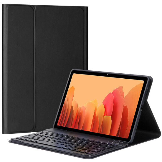 Accezz - QWERTY Bluetooth Keyboard Bookcase voor Samsung Galaxy Tab A7 - Black