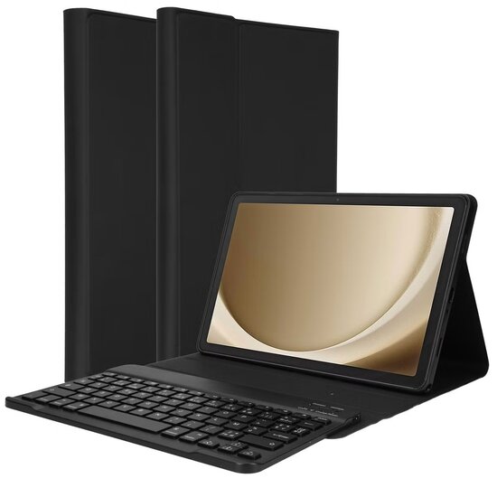 Accezz - AZERTY Bluetooth Keyboard Bookcase voor Samsung Galaxy Tab A9 Plus - Black