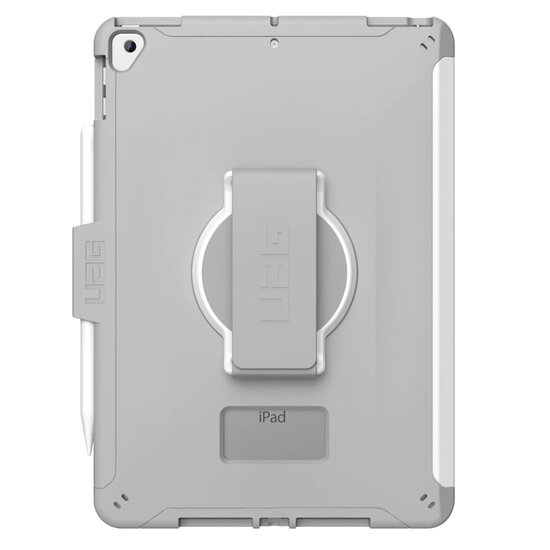 UAG - Scout Healthcare backcover met strap voor Apple iPad 9 (2021) 10.2 inch / iPad 8 (2020) 10.2 inch / iPad 7 (2019) 10.2 inch - White Grey