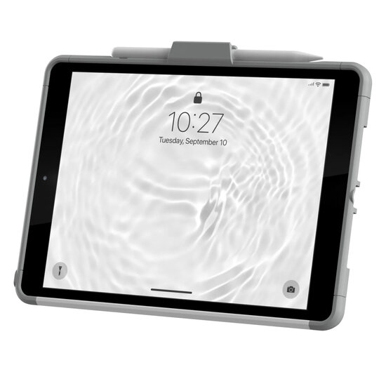 UAG - Scout Healthcare backcover met strap voor Apple iPad 9 (2021) 10.2 inch / iPad 8 (2020) 10.2 inch / iPad 7 (2019) 10.2 inch - White Grey