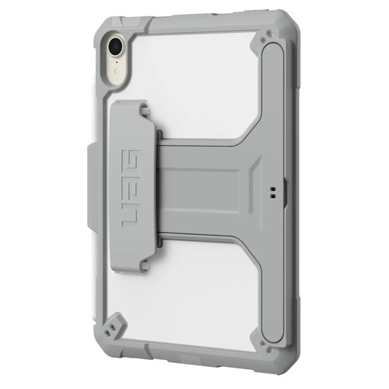 UAG - Scout Healthcare backcover met stand en strap voor Apple iPad Mini 7 (2024) / iPad Mini 6 (2021) - White Grey
