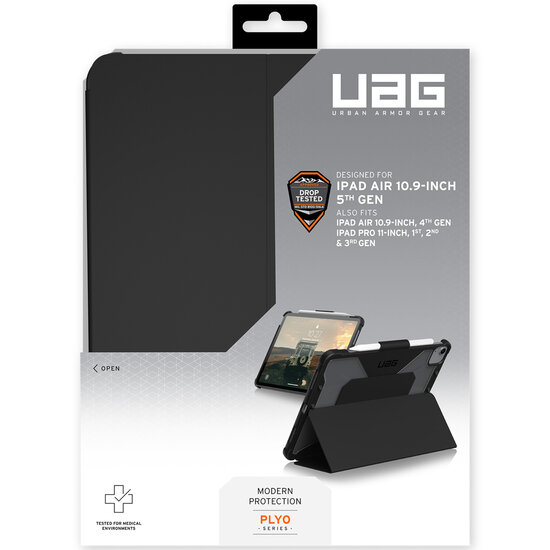 UAG - Plyo Backcover voor Apple iPad Air 11 inch (2025) M3 / (2024) M2 / Air 5 (2022) / Air 4 (2020) / Pro 11 (2018/2020) - Black