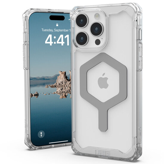 UAG - Plyo Backcover MagSafe voor Apple iPhone 15 Pro Max - Ice Clear