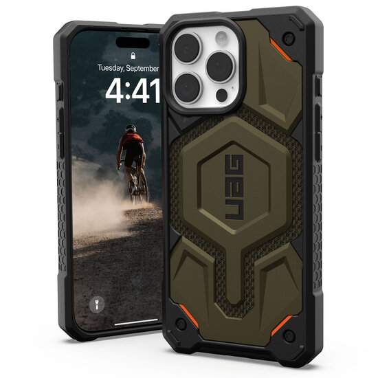 UAG - Monarch Pro Backcover voor Apple iPhone 16 Pro Max - Kevlar Element Green