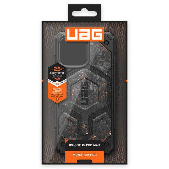 UAG - Monarch Pro Backcover voor Apple iPhone 16 Pro Max - Forged Carbon