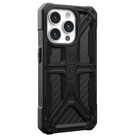 UAG - Monarch Backcover voor Apple iPhone 15 Pro - Carbon Fiber