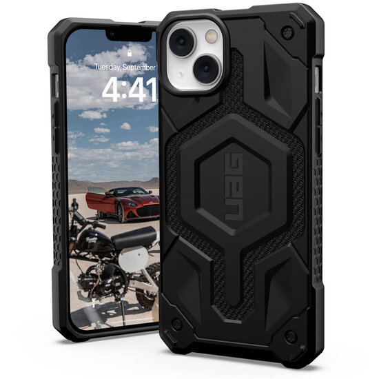 UAG - Monarch Backcover MagSafe voor Apple iPhone 14 Plus - Kevlar Black